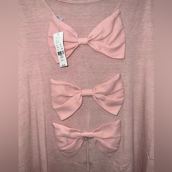 NWT New York & Company Pink Dress Shirt/Blouse w/ Bows! Perf for Valentines Day! - Picture 4 of 9